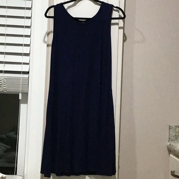 Navy Blue T-shirt Sundress w/ pockets - Picture 1 of 5